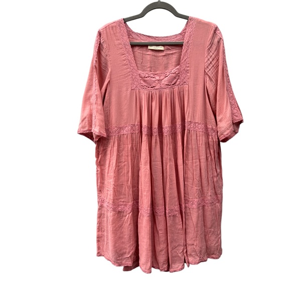 Spell & The Gypsy Women’s S Harmony Crocheted Lace Boho Tunic Dress in Peony - Picture 6 of 15
